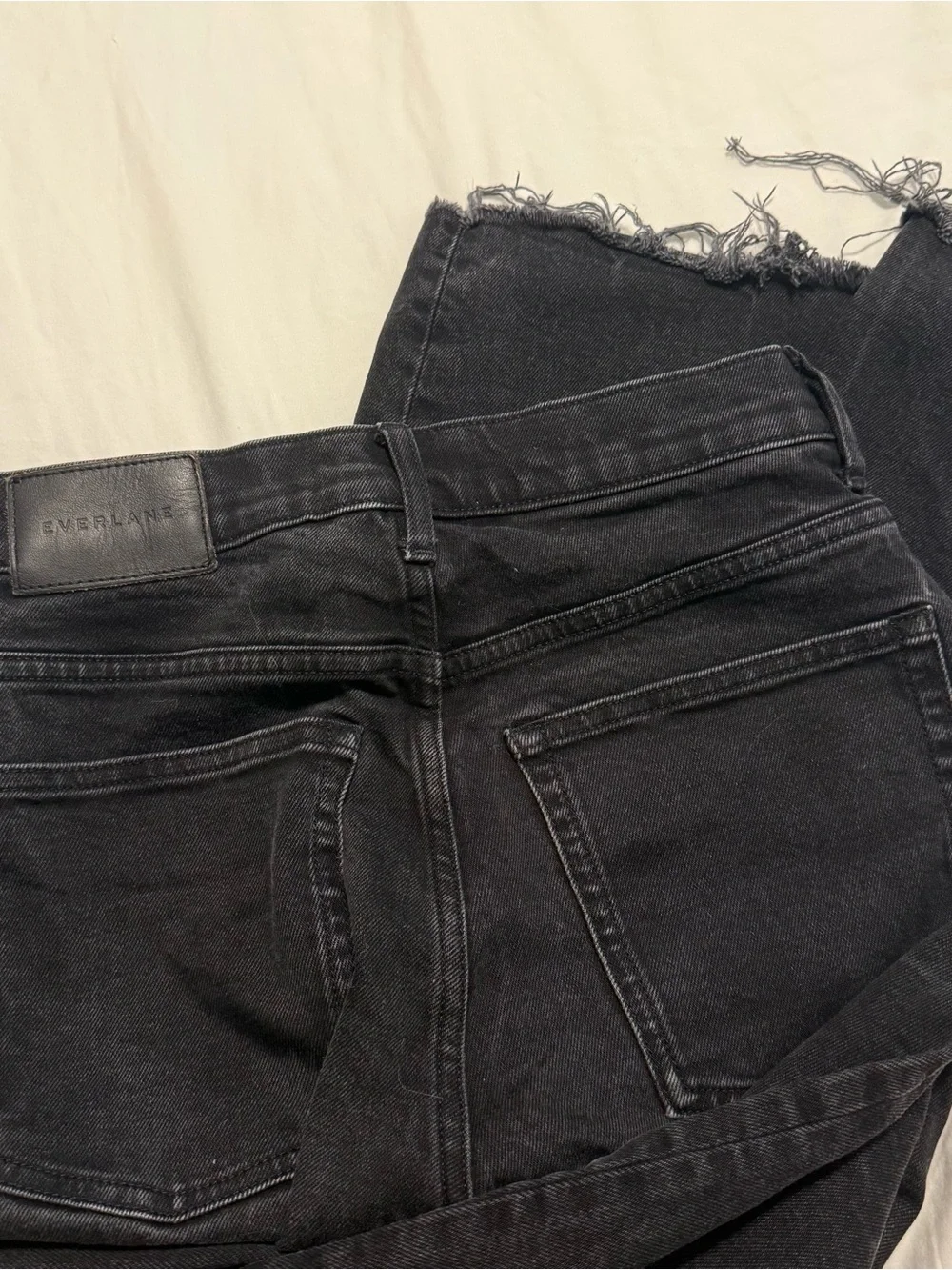 Everlane Way High Organic Cotton Jeans Black